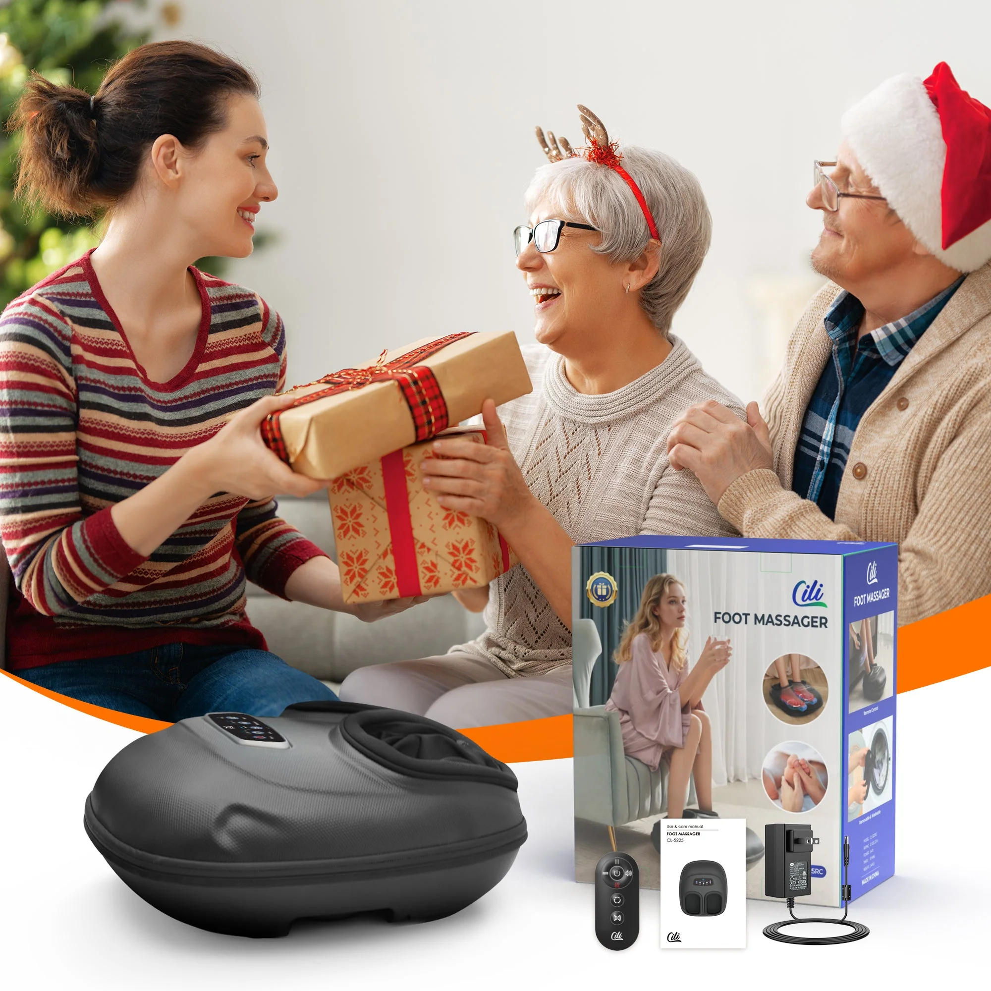 CILI Shiatsu Foot Massager Machine  for Plantar Fasciitis Neuropathy - 5225RC - Image 5