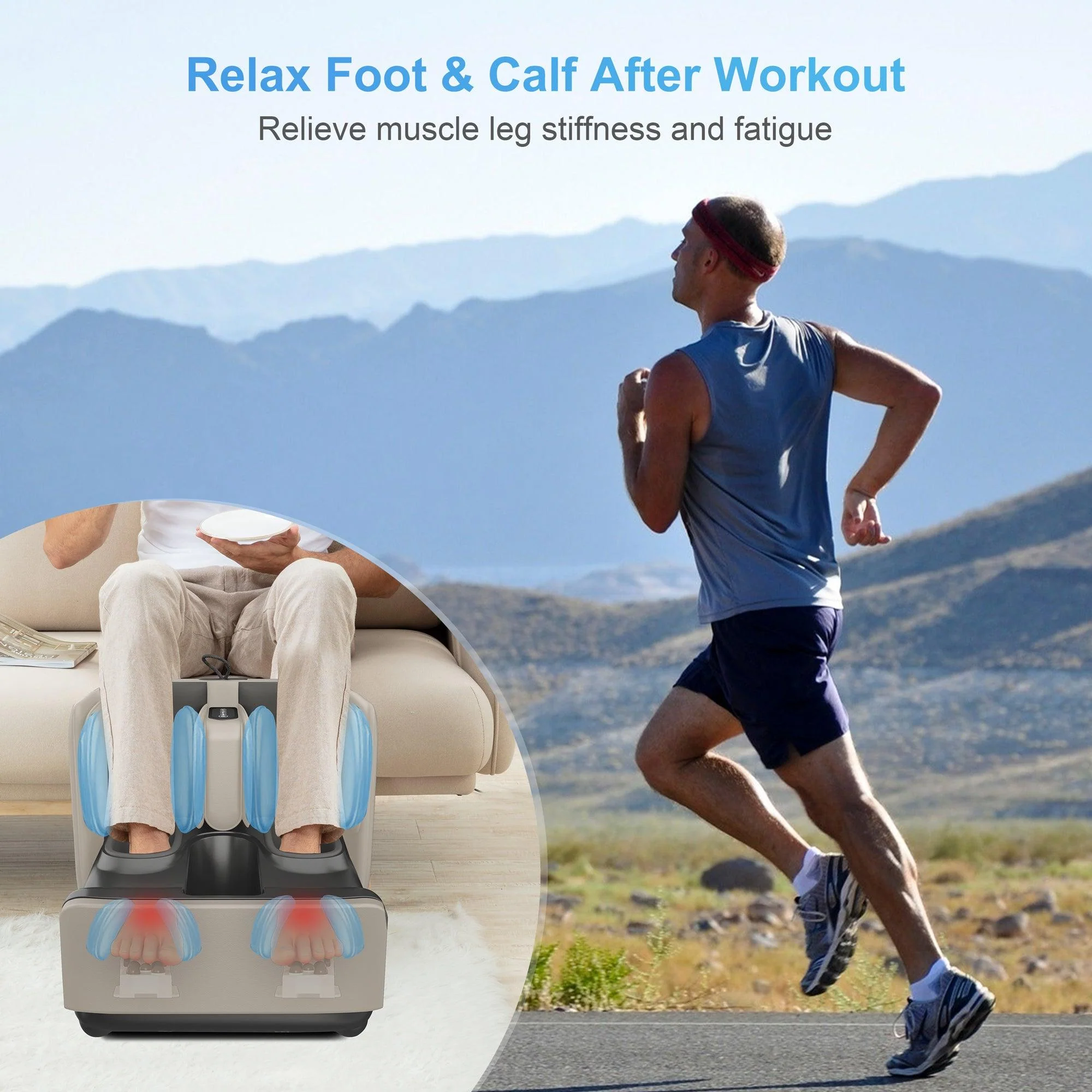 2-in-1 Foot And Calf Massager & Foot Rest with APP Control - 5001-APP - Image 6