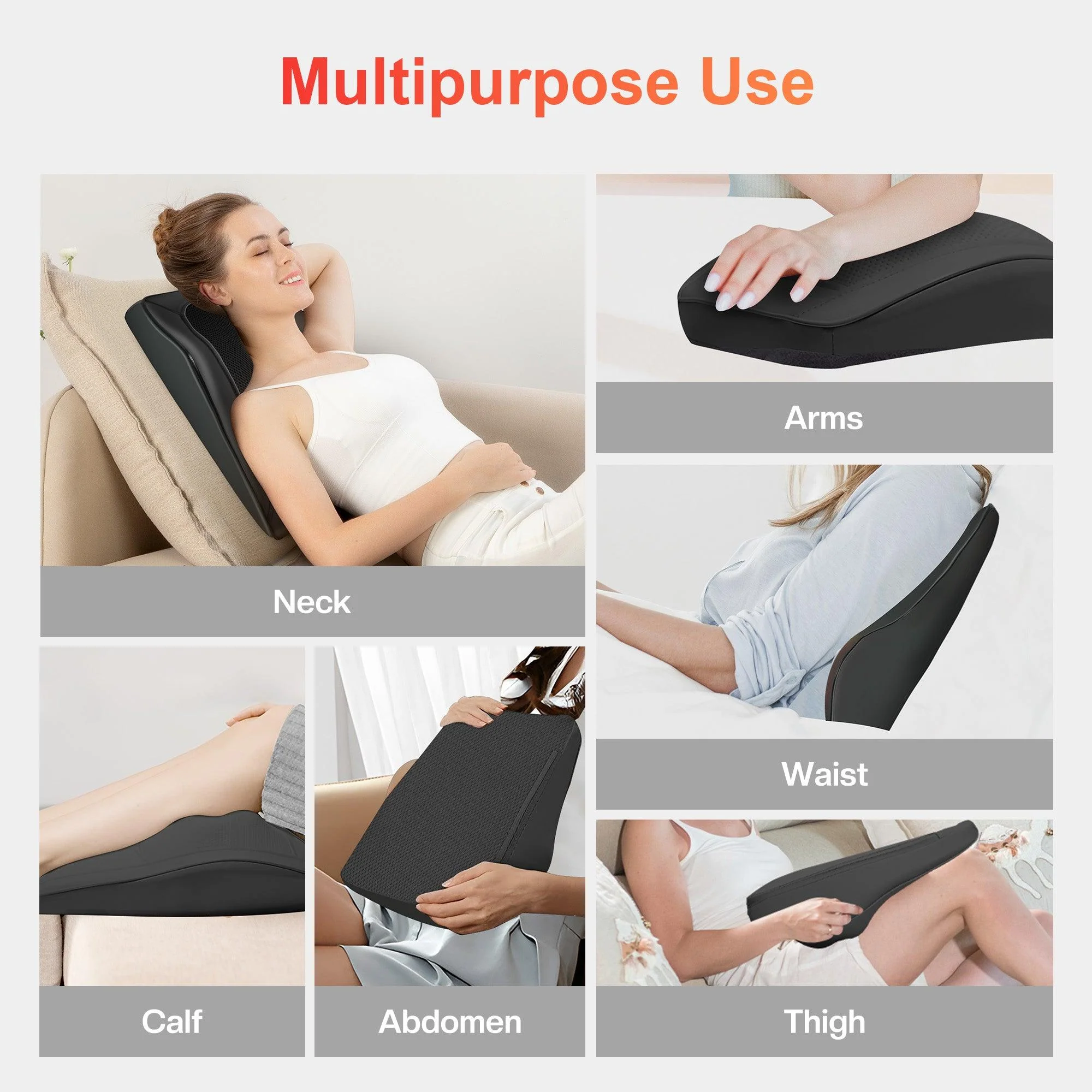 3D Shiatsu Deep Kneading Back Massager for Back & Neck Pain Relief - 1228 - Image 8