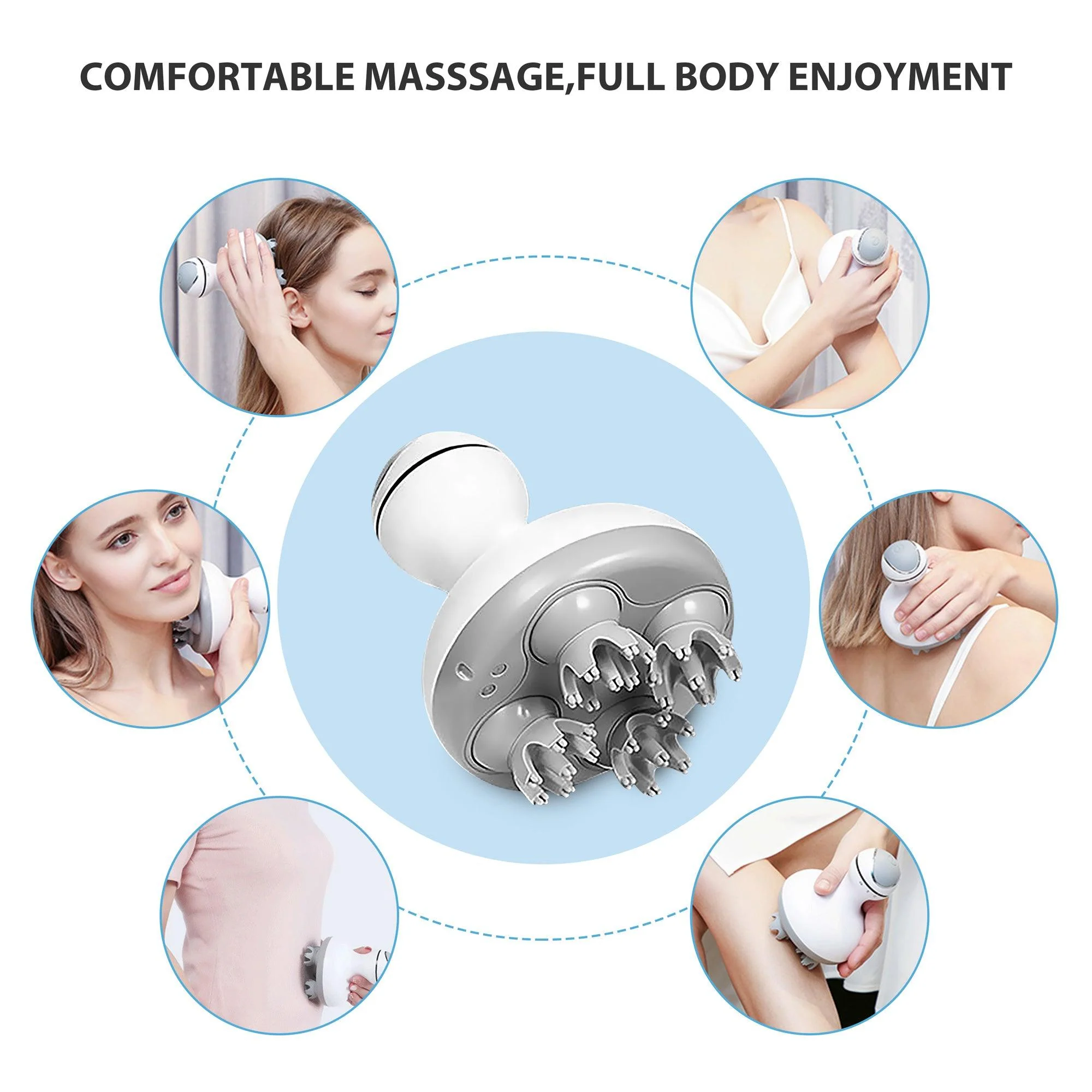 Cordless Scalp Massager for Hair Growth, Deep Clean and Stress Relax - 4902 - Image 6