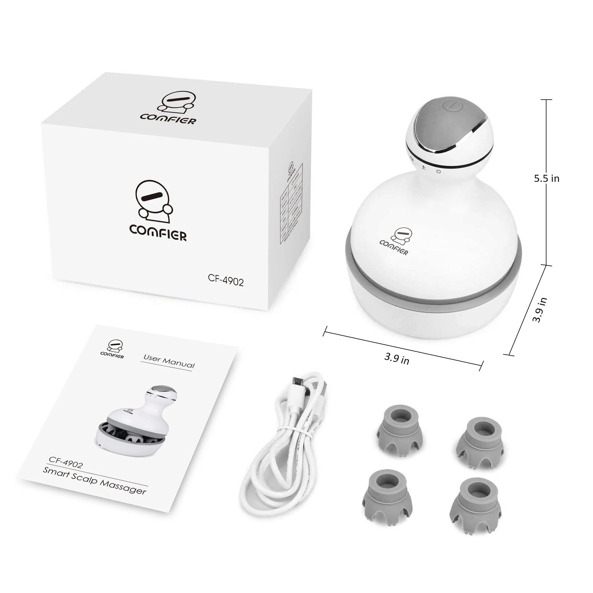 Cordless Scalp Massager for Hair Growth, Deep Clean and Stress Relax - 4902 - Image 7