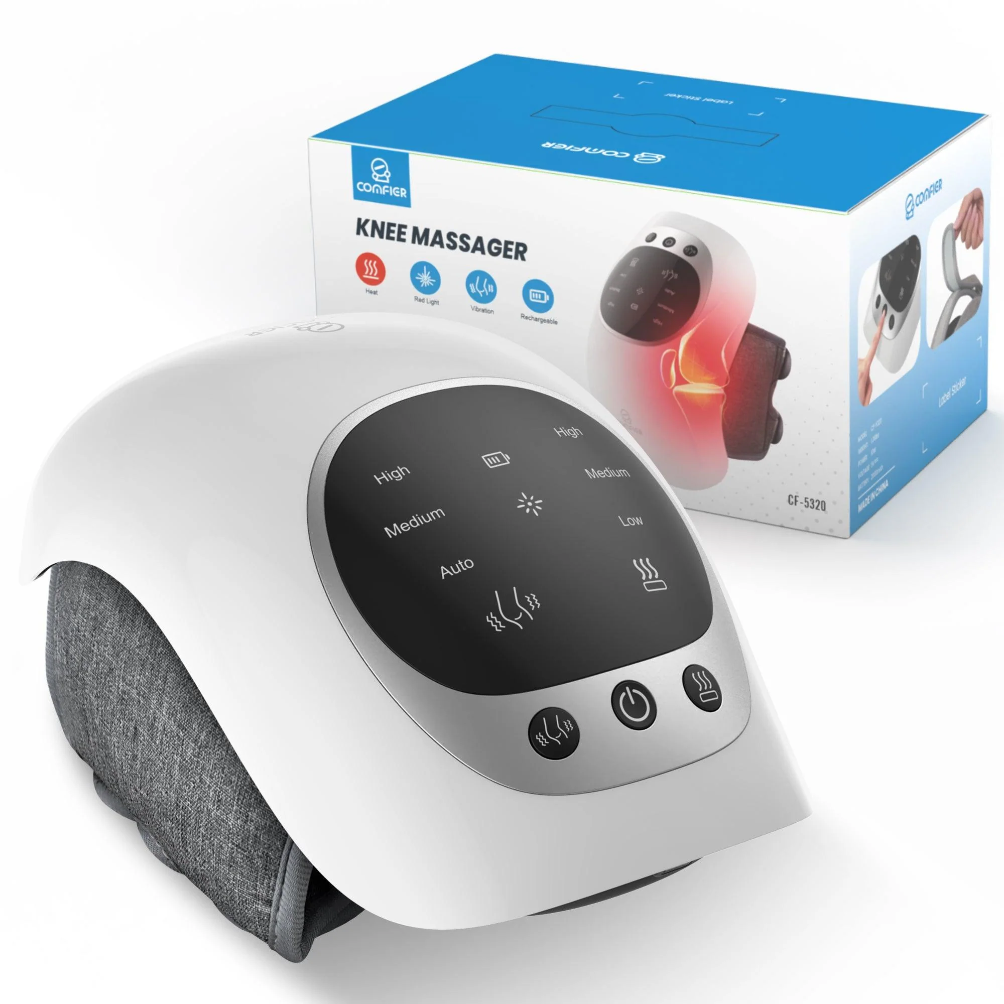 Cordless Knee Massager with Heat and Red Light Therapy - 5320 - Image 9