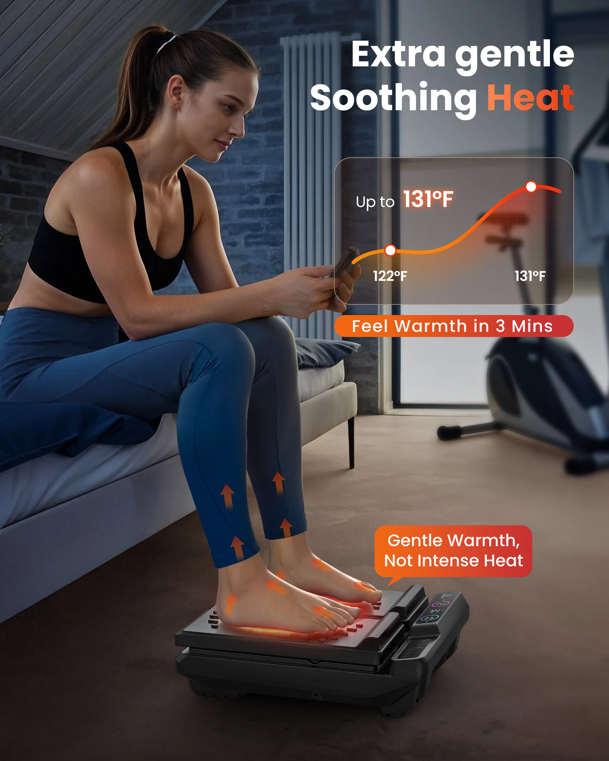 High-Frequency Vibration Foot Massager with Remote Control - 5324 - Image 4