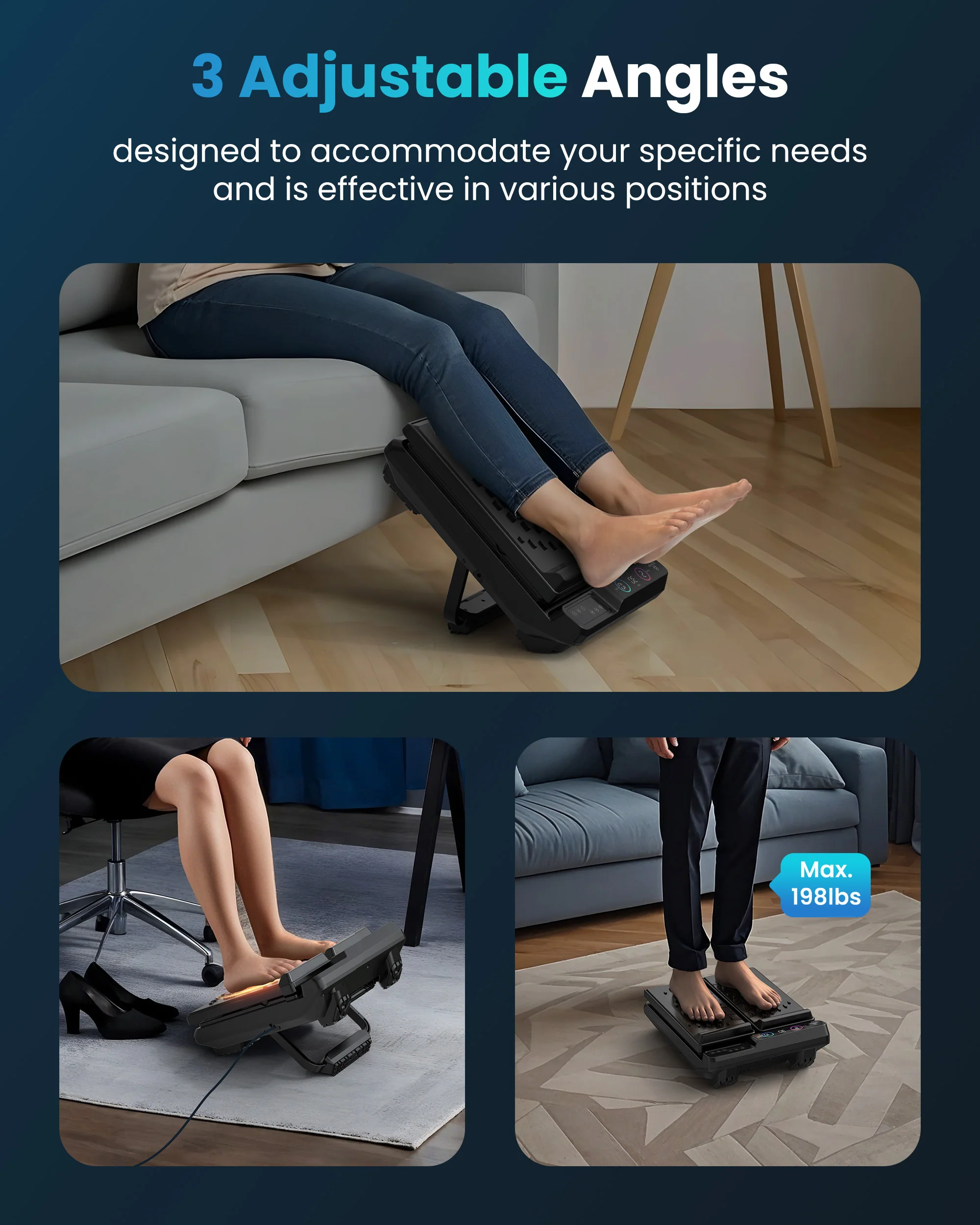 High-Frequency Vibration Foot Massager with Remote Control - 5324 - Image 6