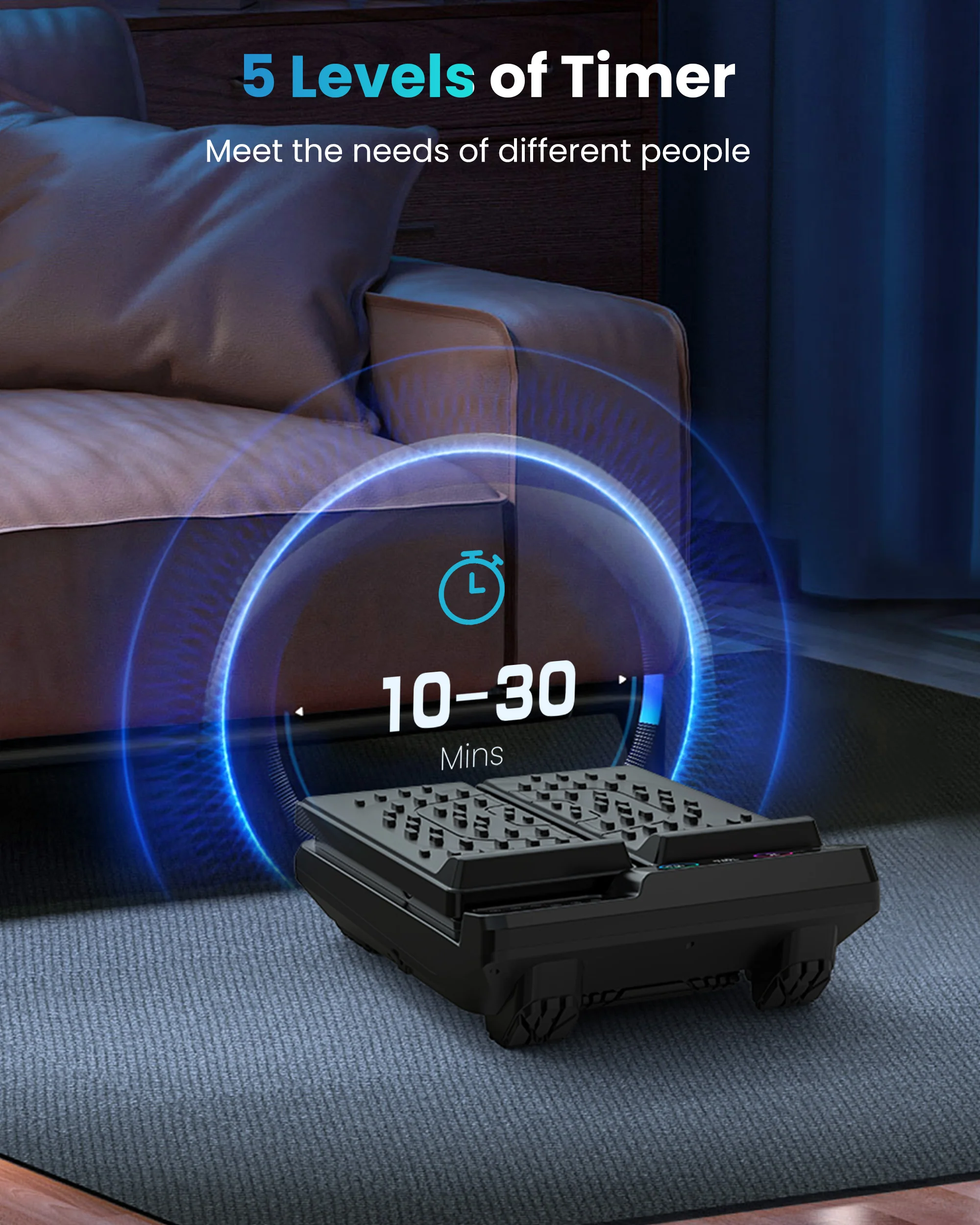 High-Frequency Vibration Foot Massager with Remote Control - 5324 - Image 7