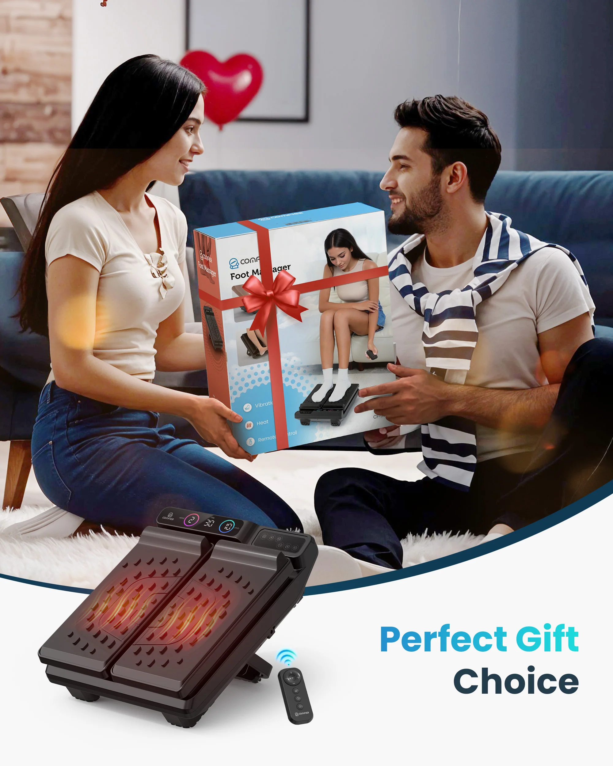 High-Frequency Vibration Foot Massager with Remote Control - 5324 - Image 8