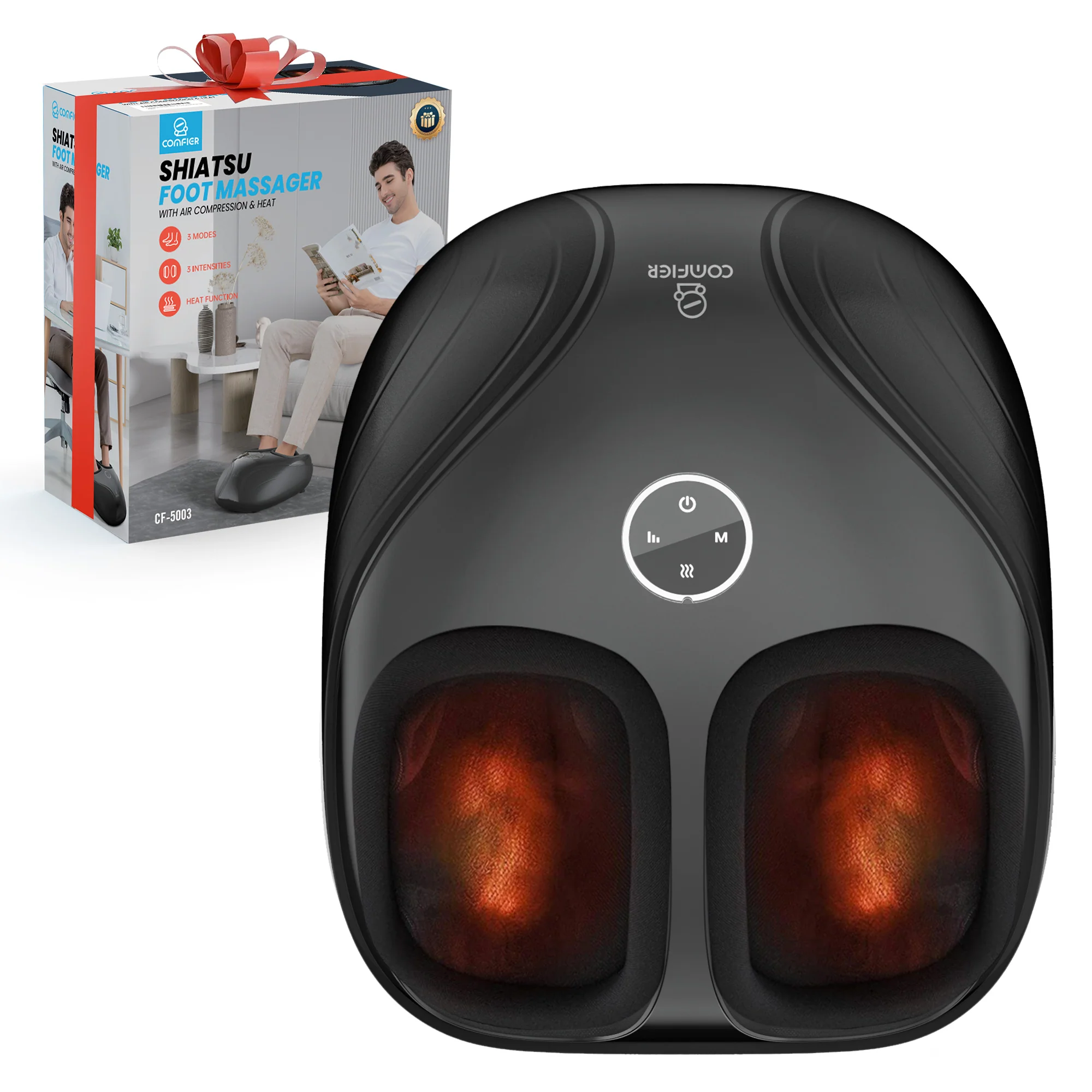 Shiatsu Foot Massager, Fits up to Men Size 12 - 5003