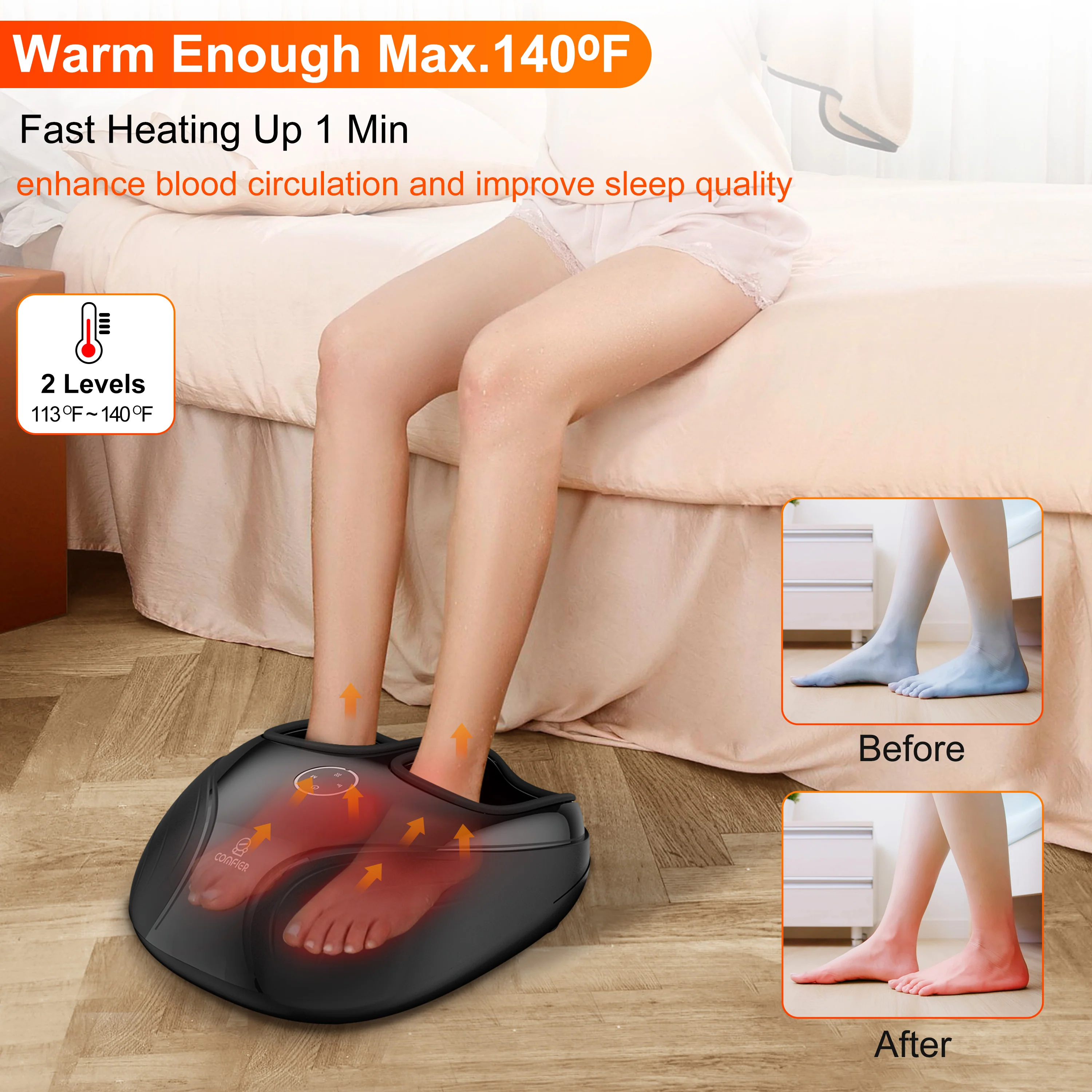 Shiatsu Foot Massager, Fits up to Men Size 12 - 5003 - Image 2