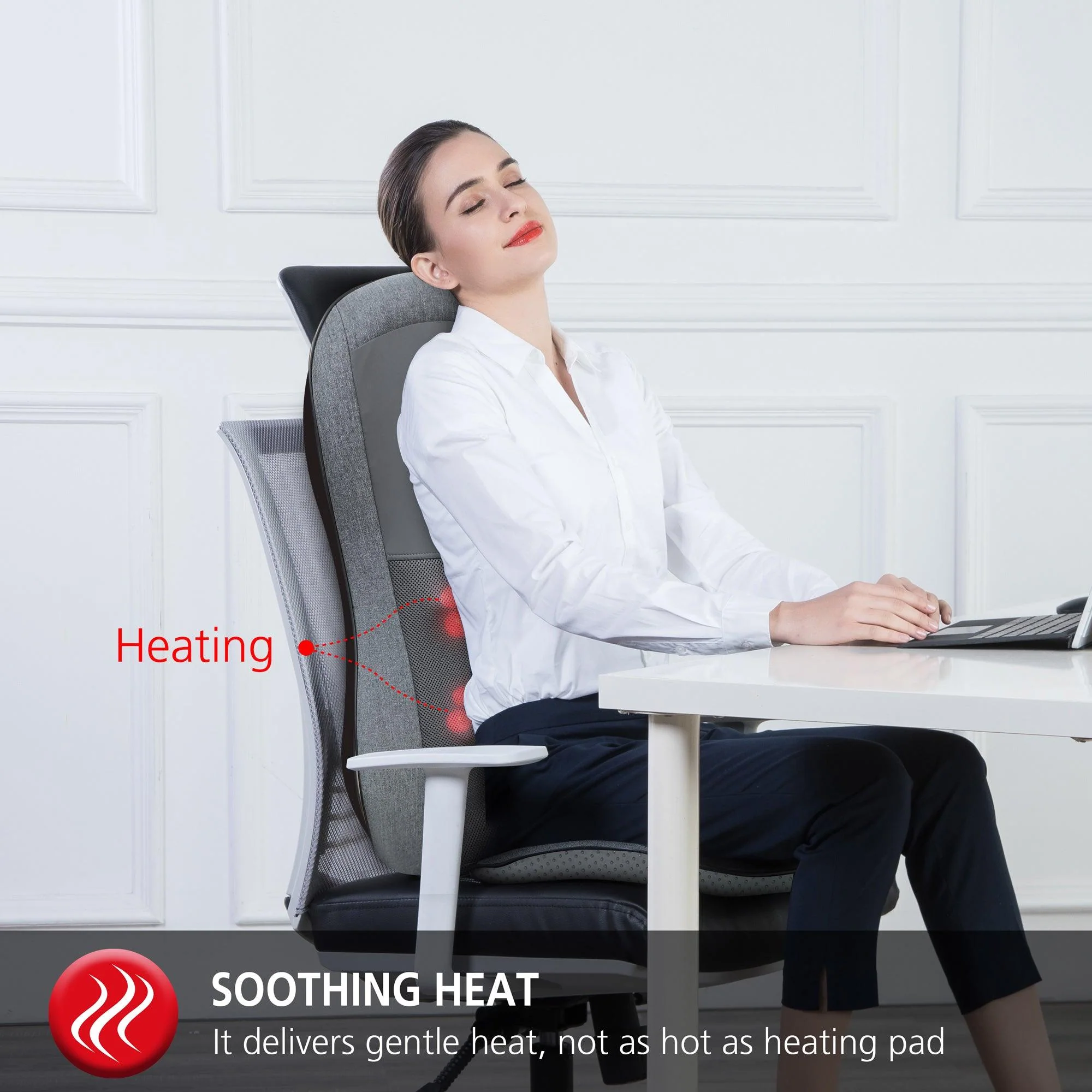 2D/3D Shiatsu Full Back Massage Seat Cushion with Heat - 2913 - Image 5