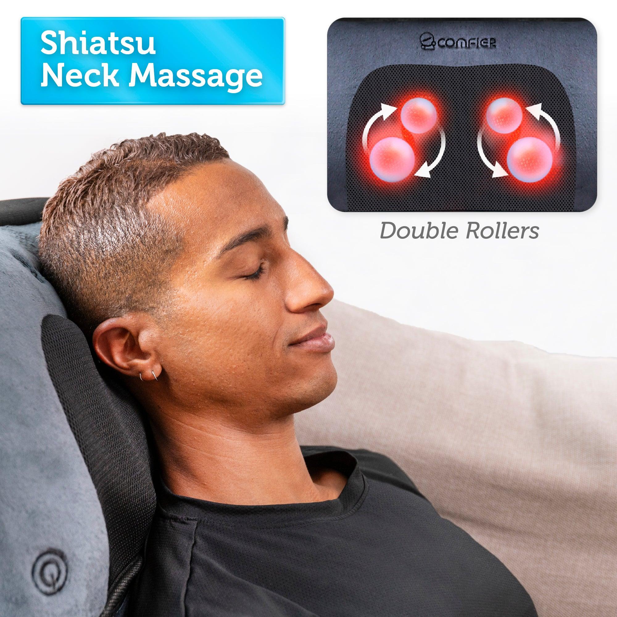 Heated Massage Pad with Movable Shiatsu Neck Massage Pillow - 3603U - Image 4