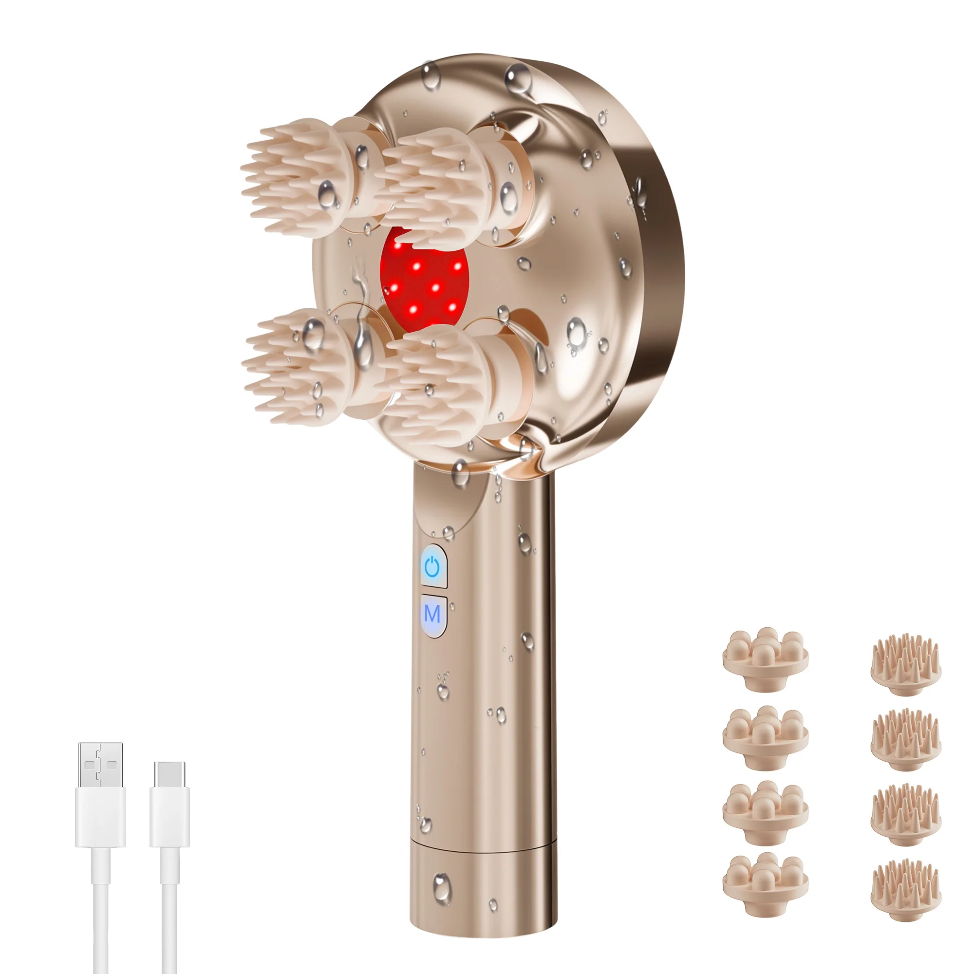 Cordless Handheld Scalp Massager with 8 Silicone Claws - 4507 - Image 10