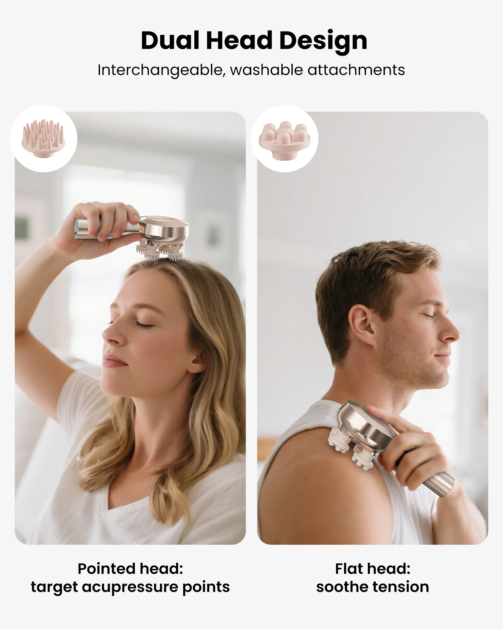 Cordless Handheld Scalp Massager with 8 Silicone Claws - 4507 - Image 3