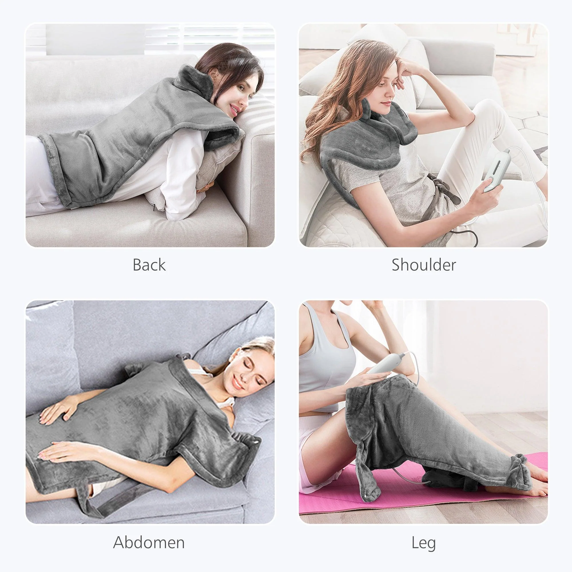 Fast Heating Pad for Neck and Shoulders, 3 Heat Levels & Auto Shut Off - H1822D - Image 4