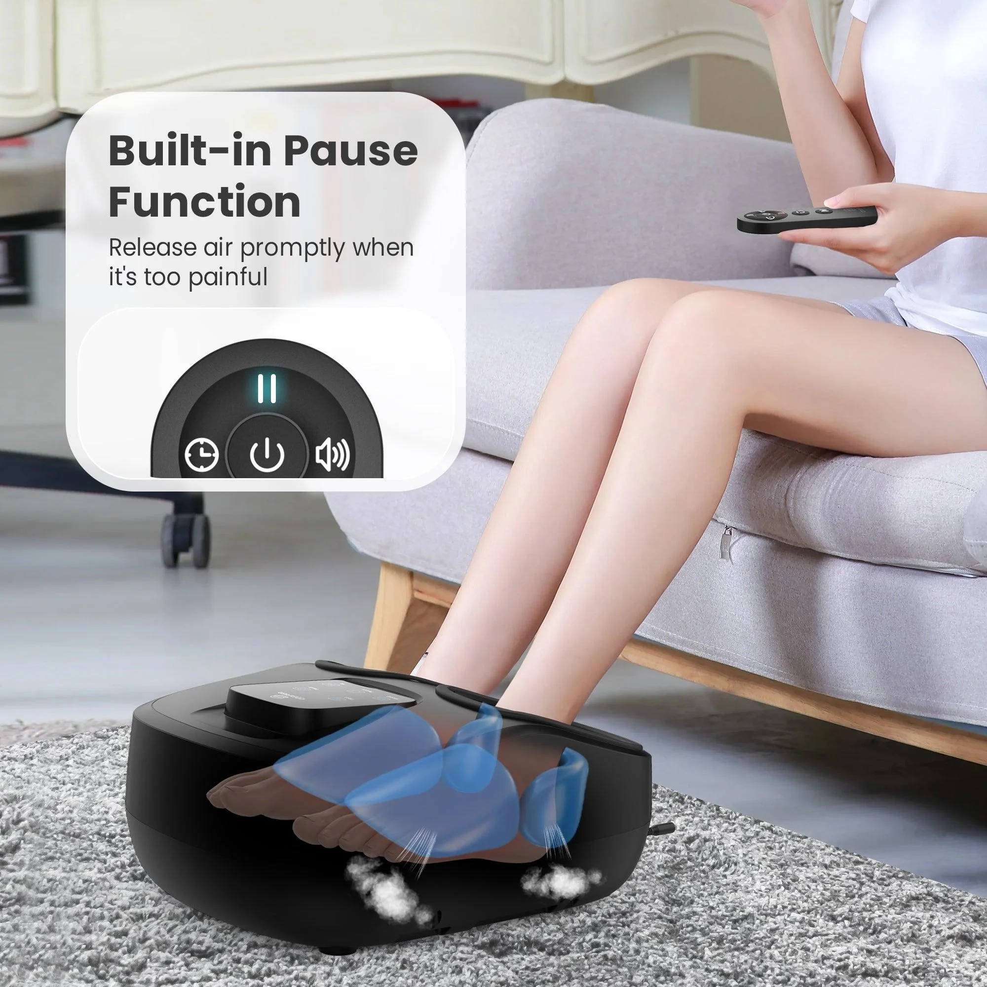 Shiatsu Foot Massager with Remote Control & Glass Touch Screen - 5250N - Image 9