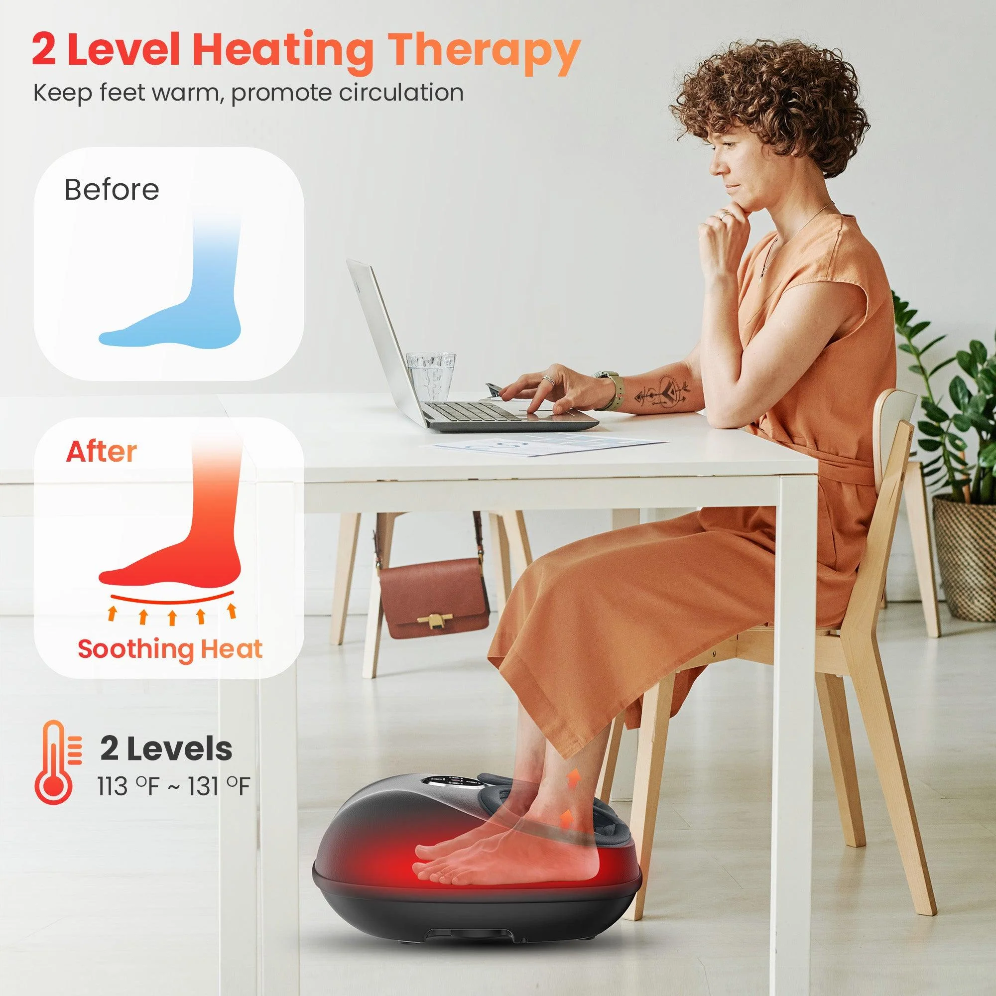 Shiatsu Foot Massager with Remote, Fits up to Men Size 12 - 5003RC - Image 3