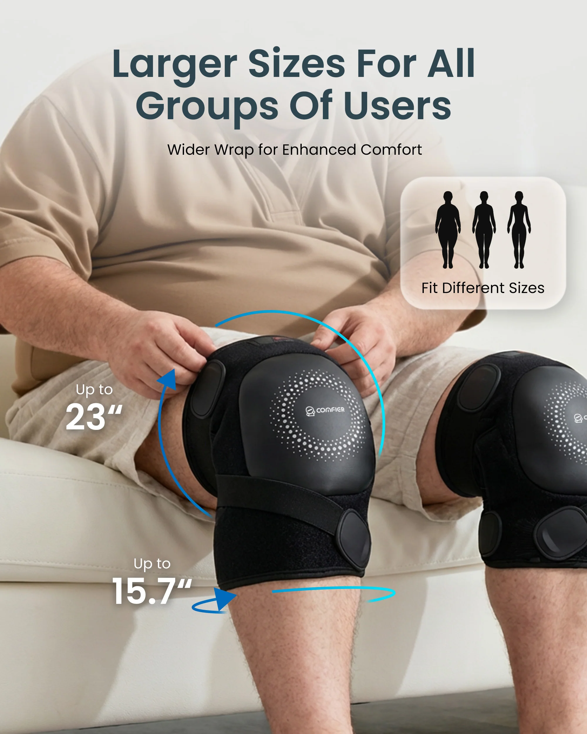 Cordless Knee Massager with Heat - 5512 - Image 9