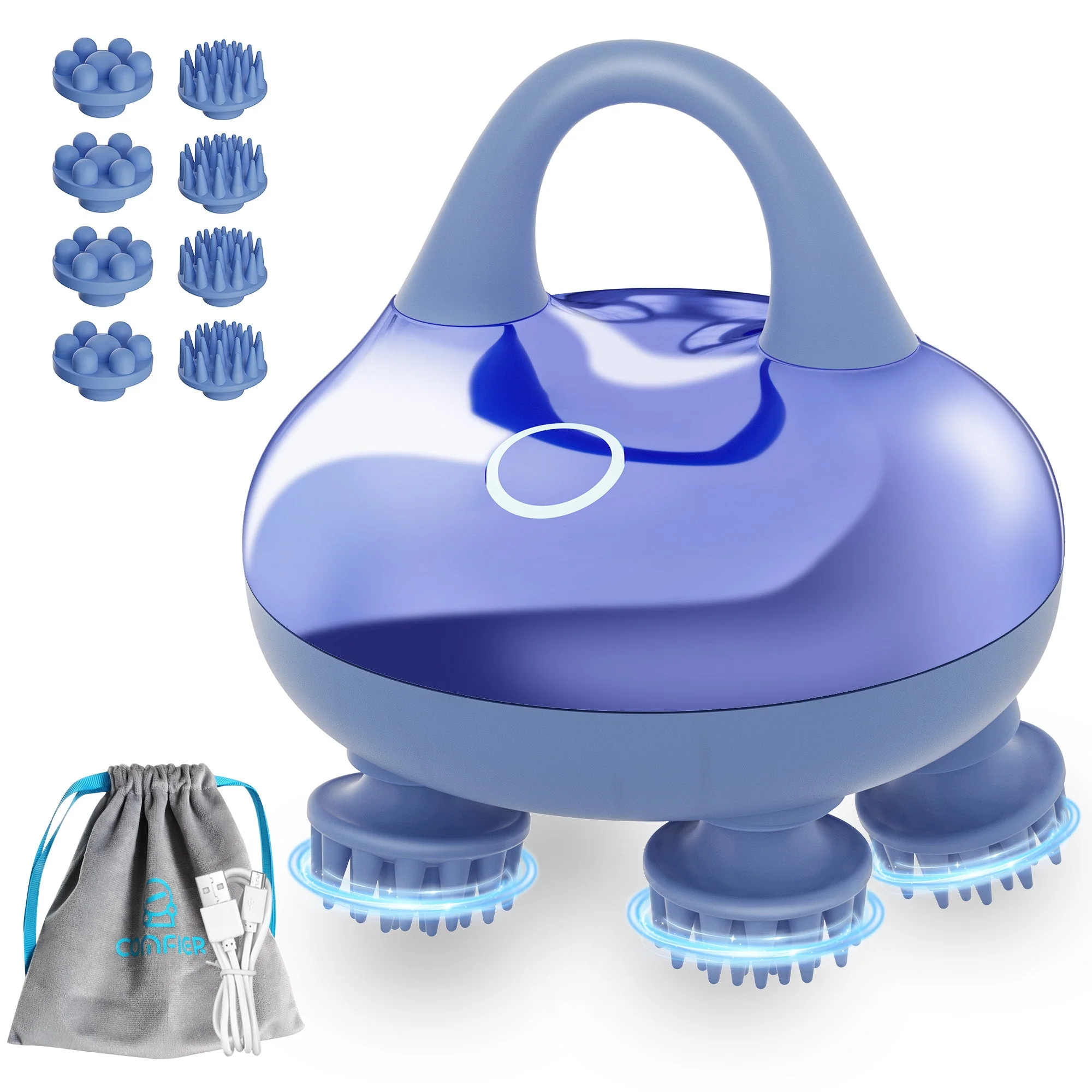 Cordless Scalp Massager with 3 kneading Modes & 8 Claws - 4402 - Image 10