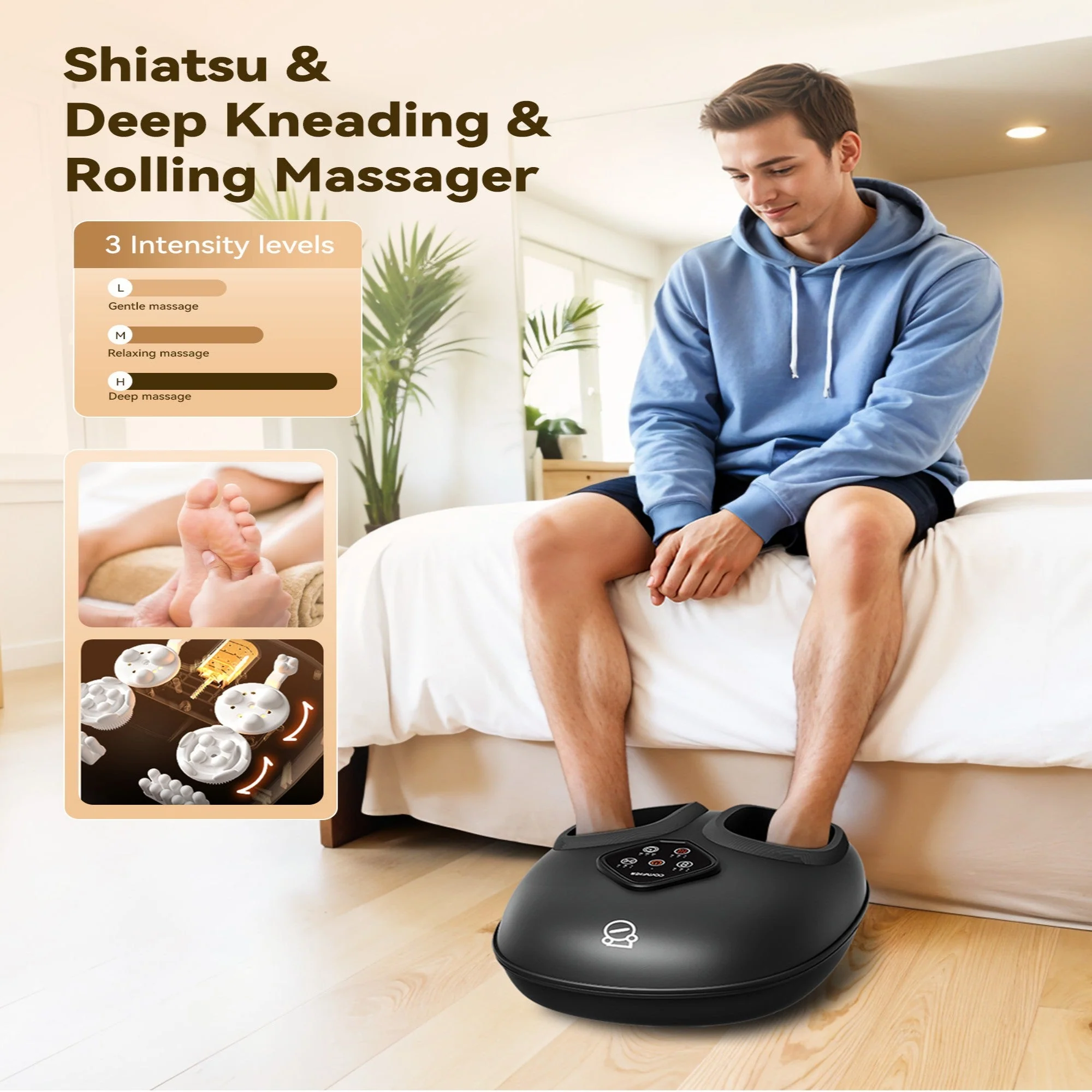 2026 Upgrade Larger Shiatsu Foot Massager with Size 14 - 5425 - Image 5