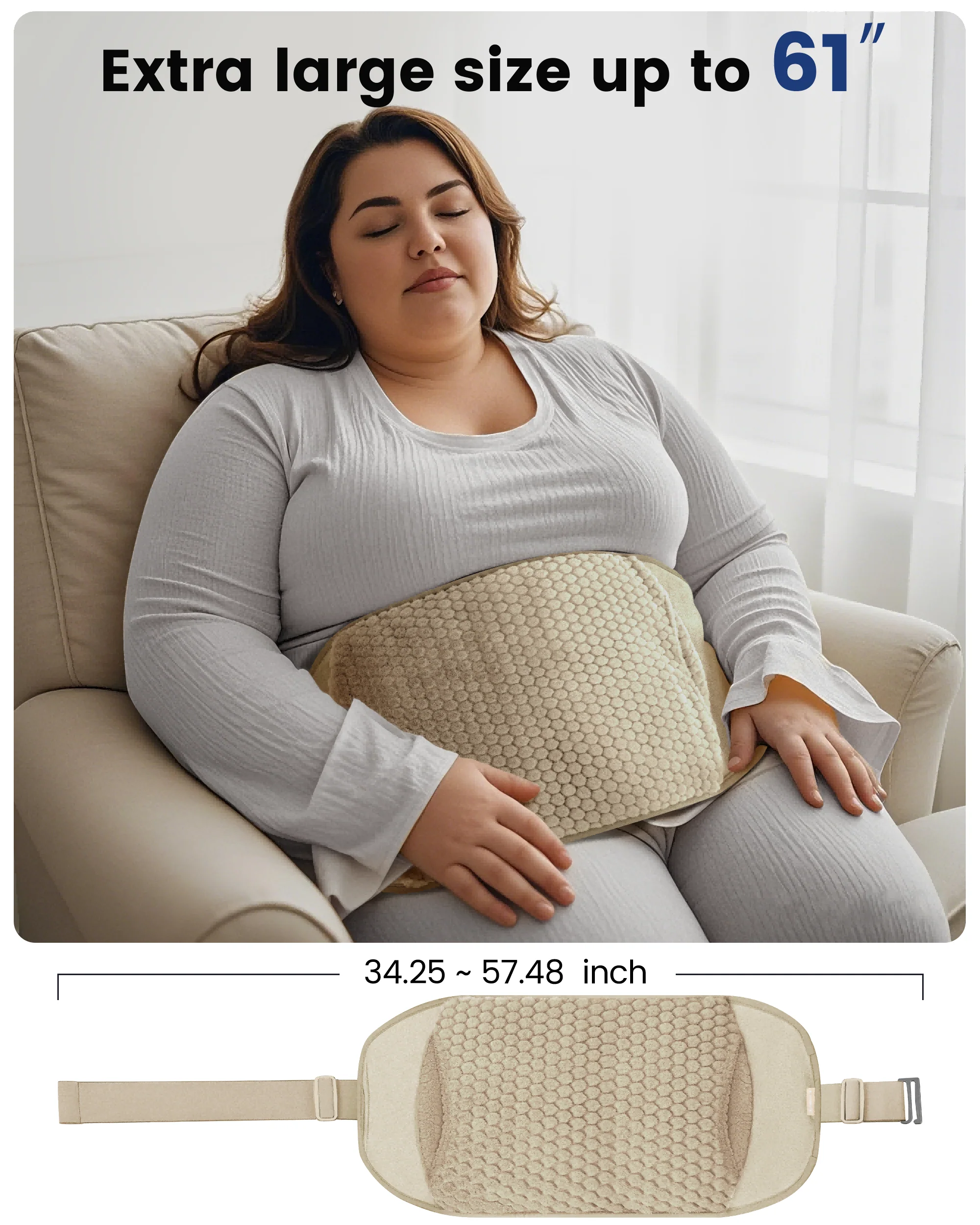 Plush Fabric Heating-Vibrating Massage Mat - 6413 - Image 10