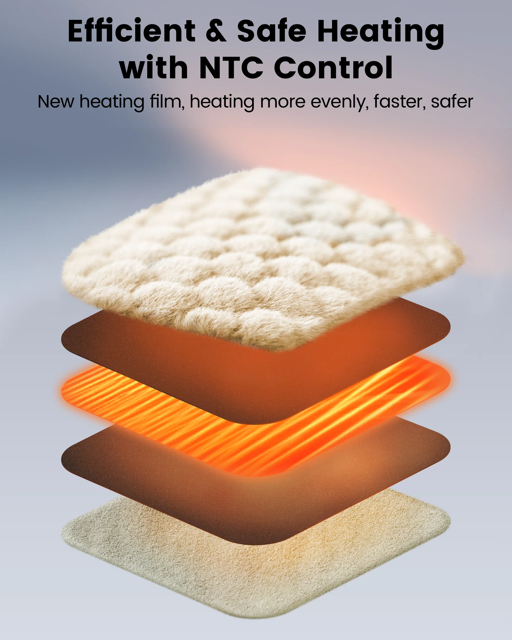 Plush Fabric Heating-Vibrating Massage Mat - 6413 - Image 3