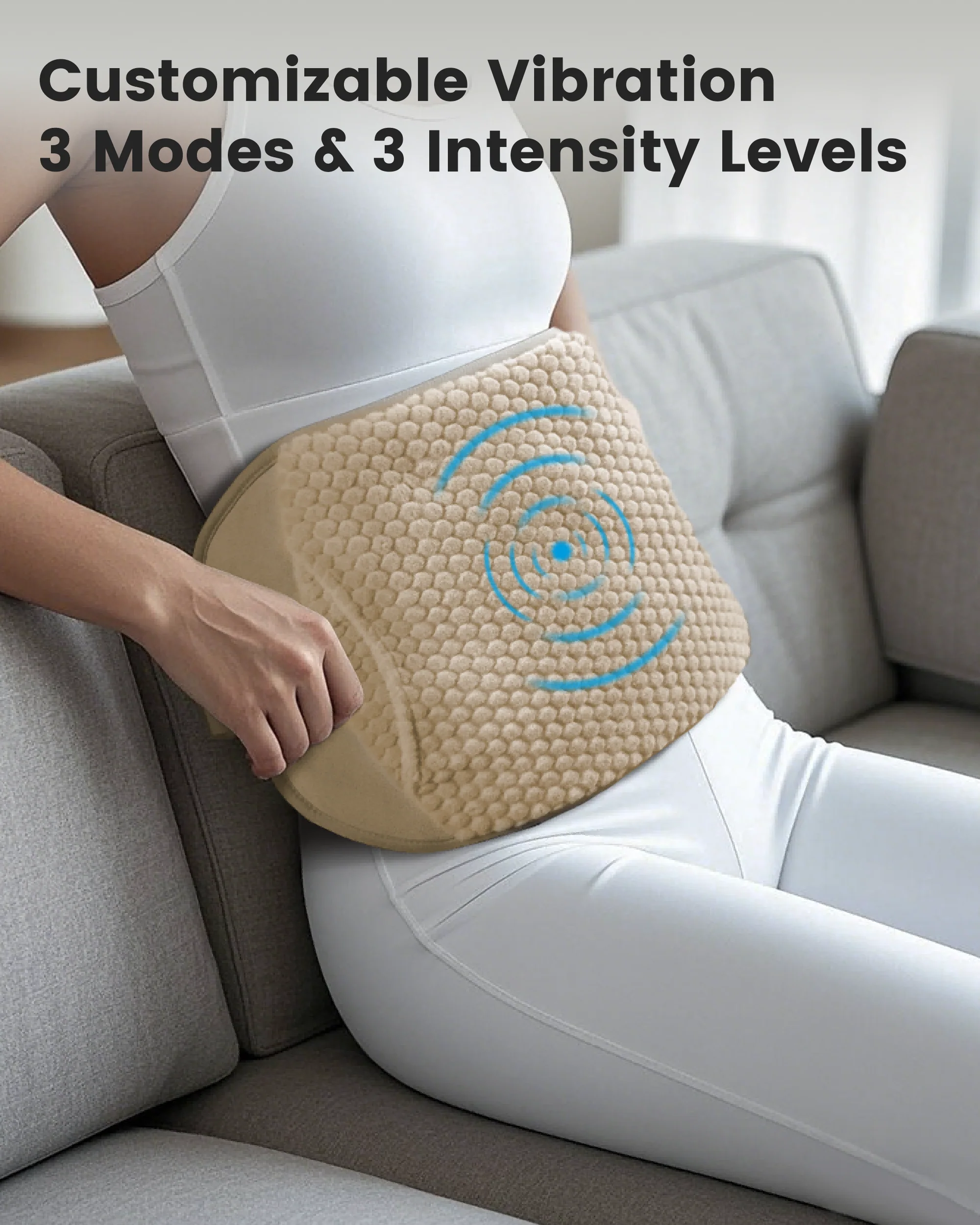 Plush Fabric Heating-Vibrating Massage Mat - 6413 - Image 6