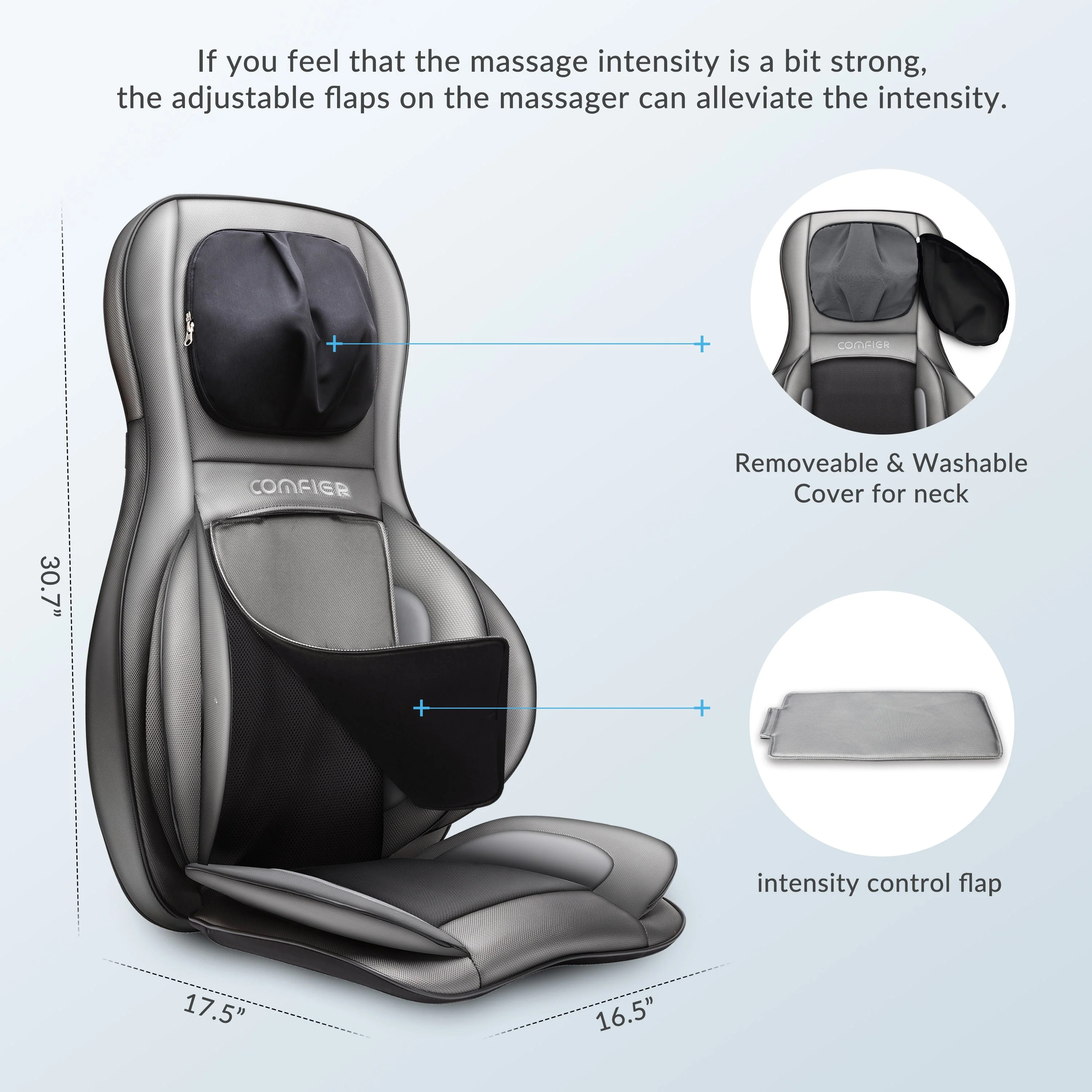 Neck & Back Massager with heat, Air Compress & Shiatsu - 2307 - Image 8