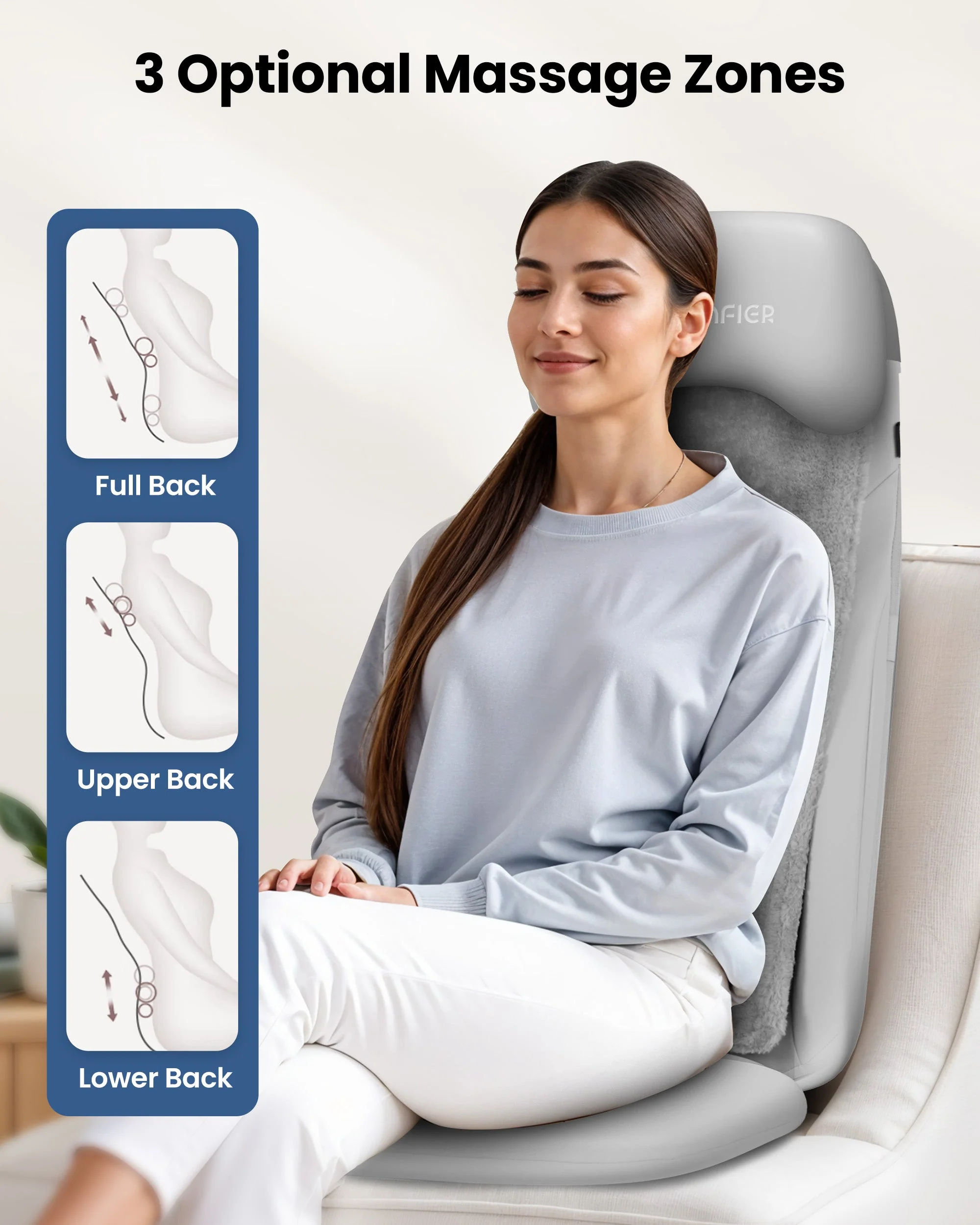 Upgrade Shiatsu Back Massager with Heat & Vibration - 2311 - Image 4