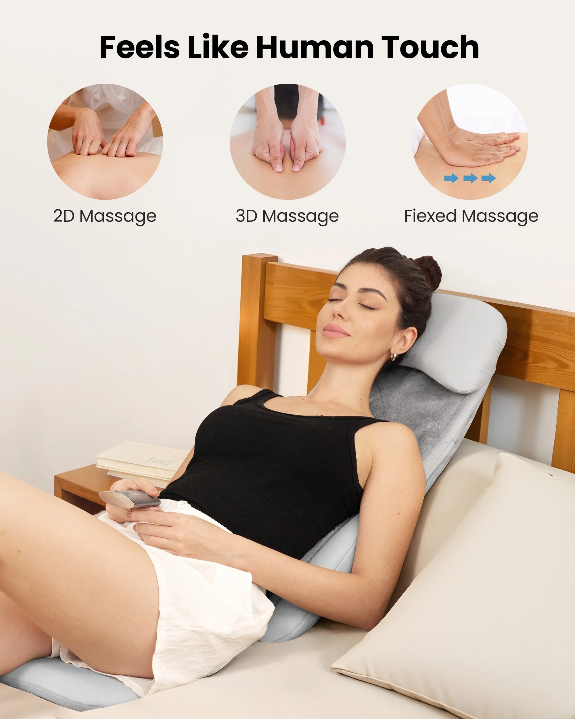 Upgrade Shiatsu Back Massager with Heat & Vibration - 2311 - Image 6