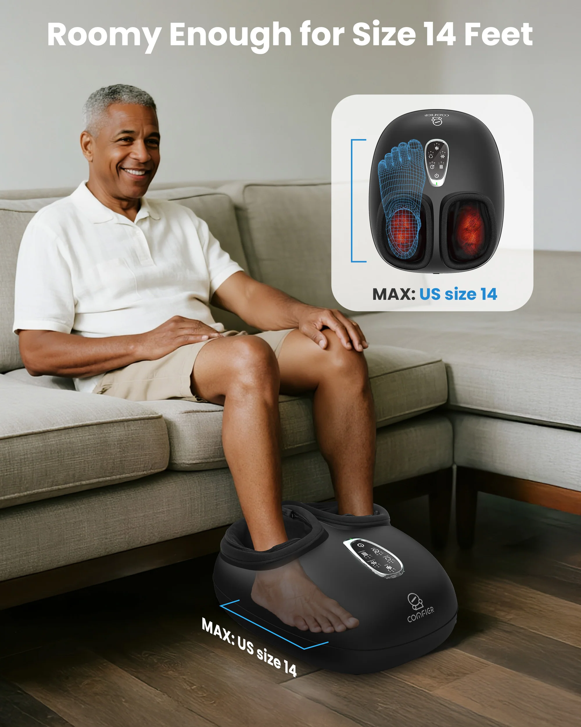 Shiatsu Foot Massager with Heat, FSA Eligible Deep Kneading - 5501 - Image 4