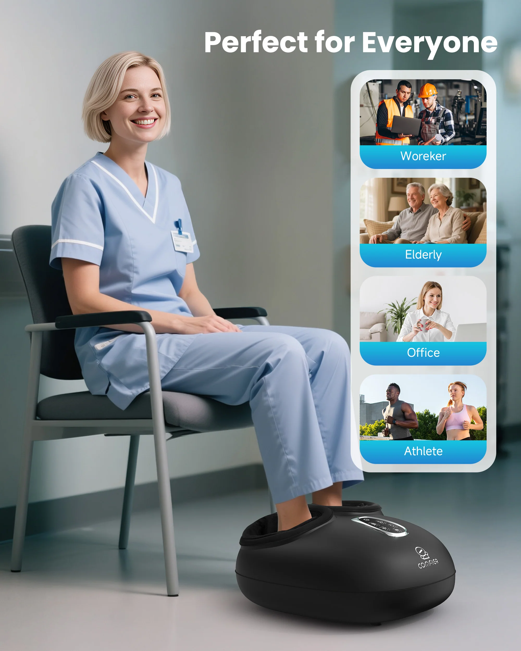 Shiatsu Foot Massager with Heat, FSA Eligible Deep Kneading - 5501 - Image 7