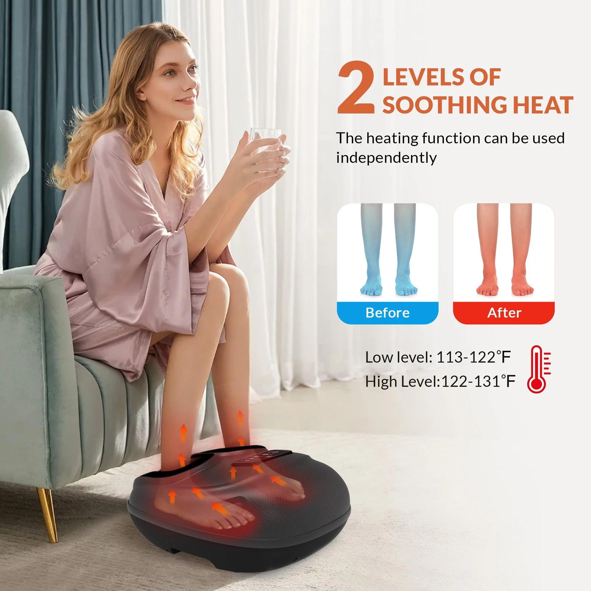 CILI Foot Massager Machine, Foot Massager Plantar Fasciitis Relief - 5225 - Image 4