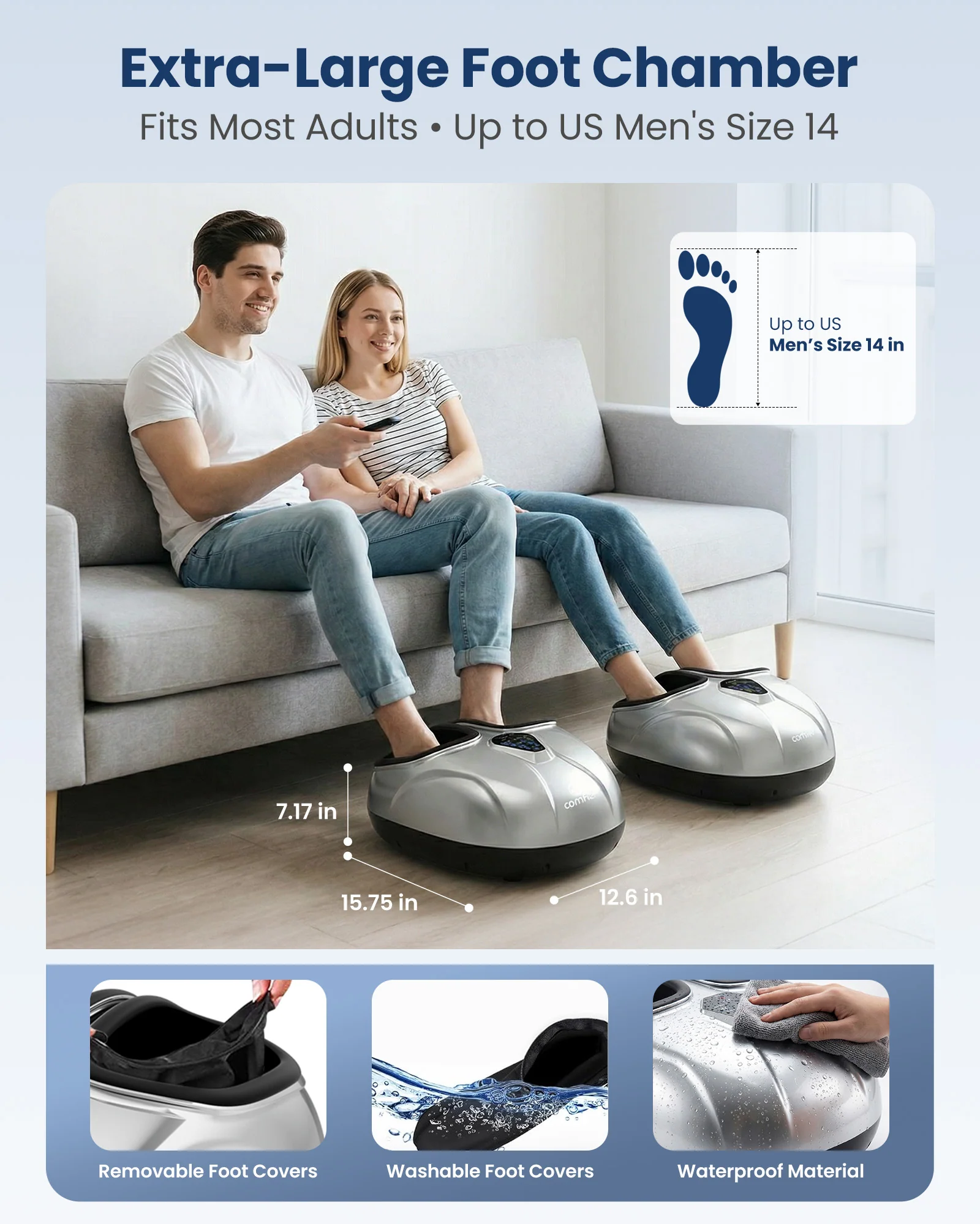 Shiatsu Foot Massager for Neuropathy Plantar Fasciitis Relief - 5526 - Image 6