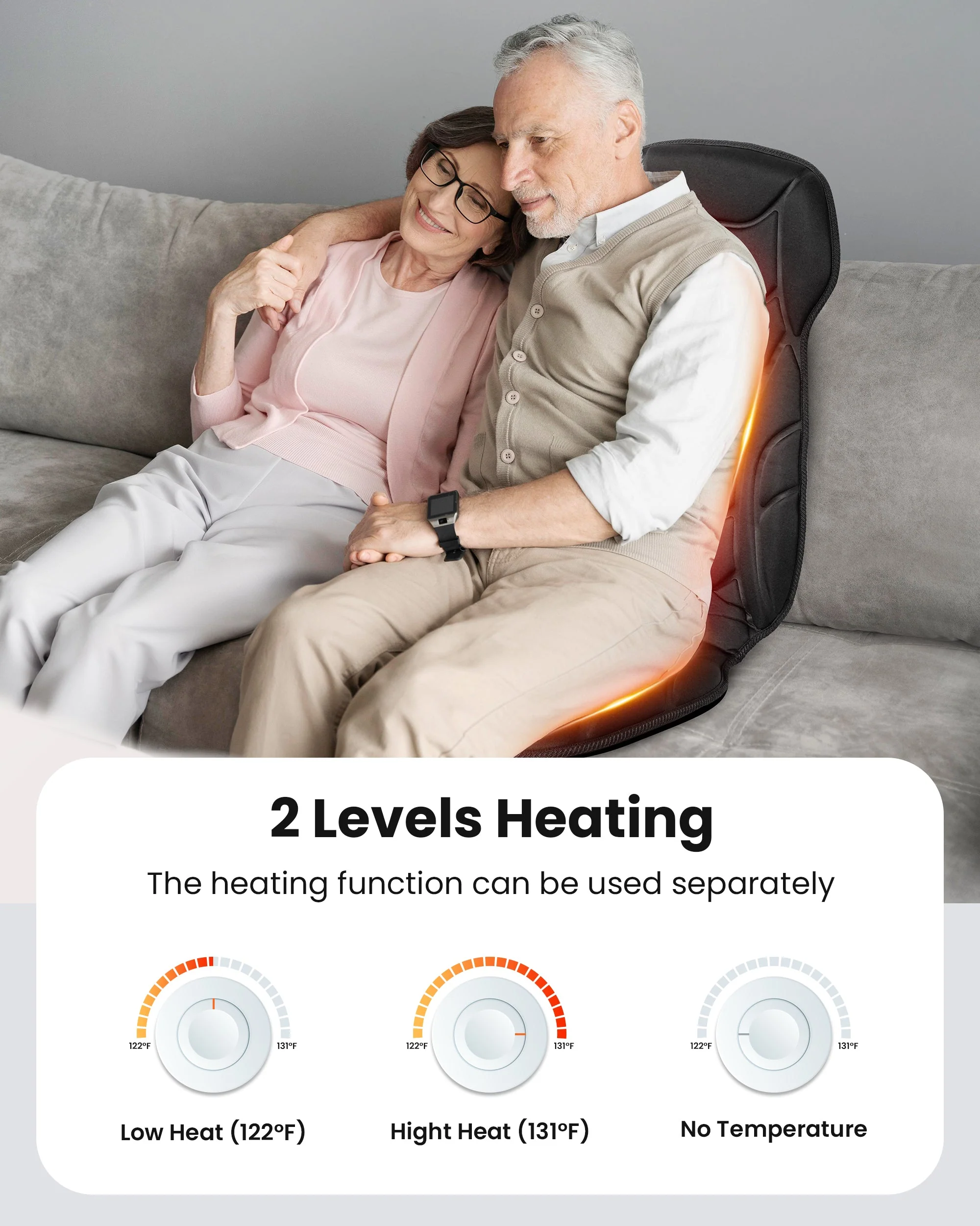 Vibration Massage Seat Cushion with 8 Massage Nodes & 5 Modes - 2402 - Image 7