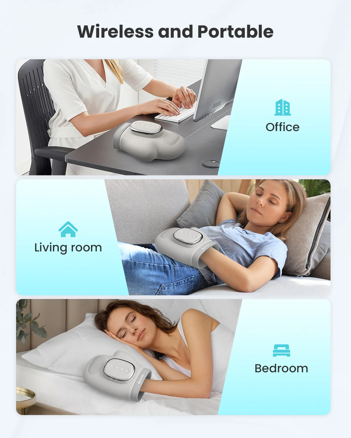 2026 Updated Wireless Hand Massager with Heat and Compression - 4403 - Image 7