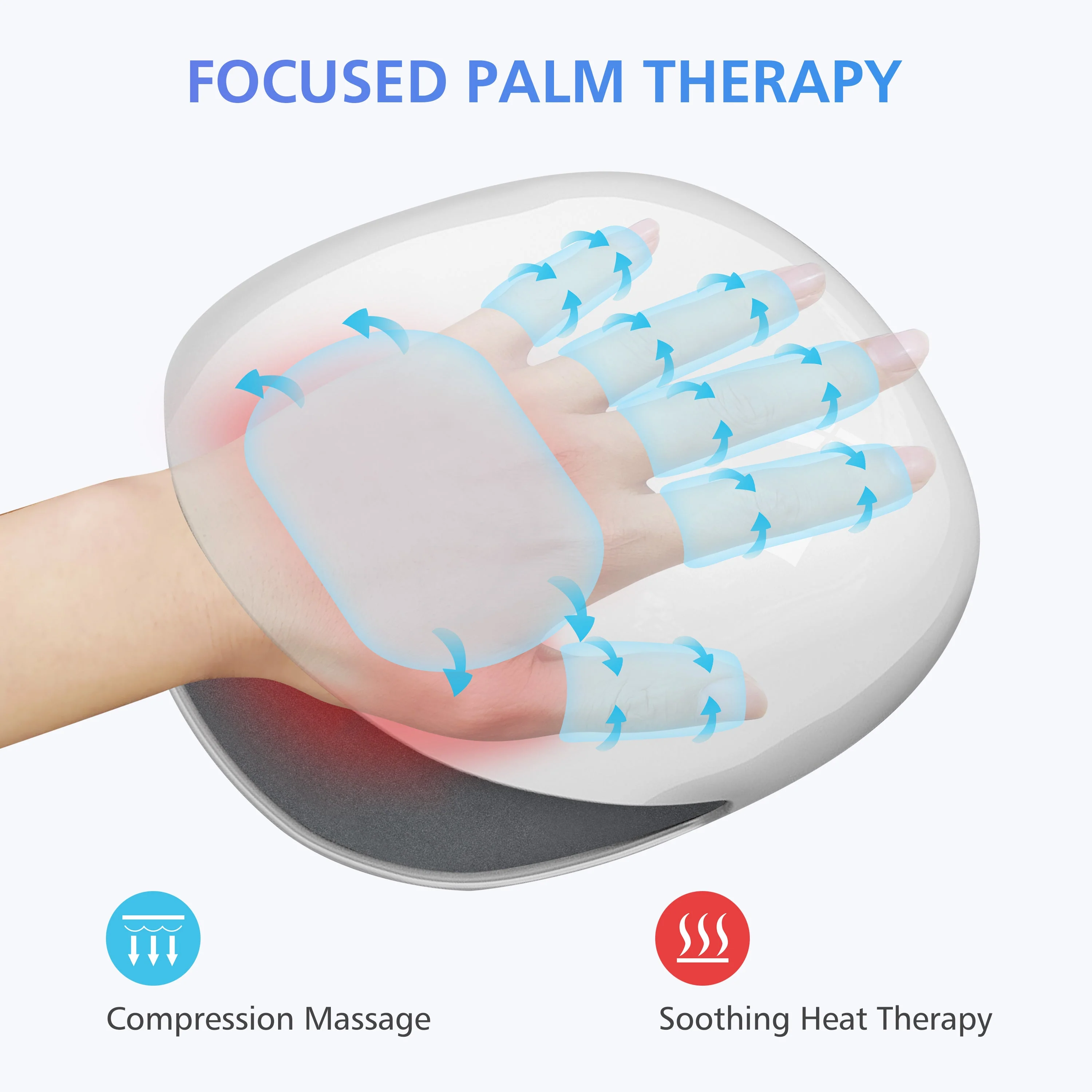Wireless Hand Massager, 3 Levels Compression & Heating - 4803 - Image 3